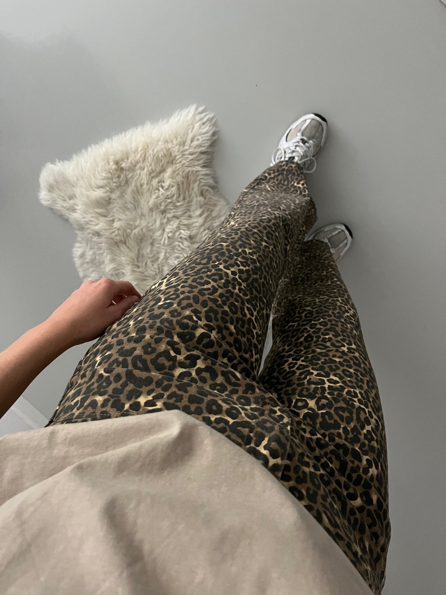 Ellie elastic jeans leopard print