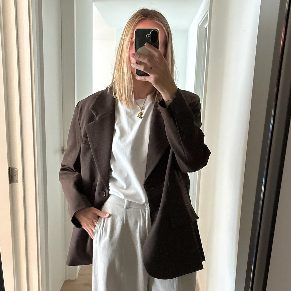 Oversized blazer chocolate