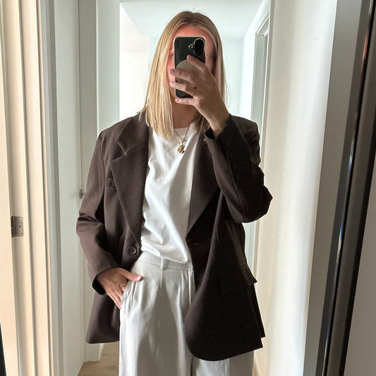 Oversized blazer chocolate