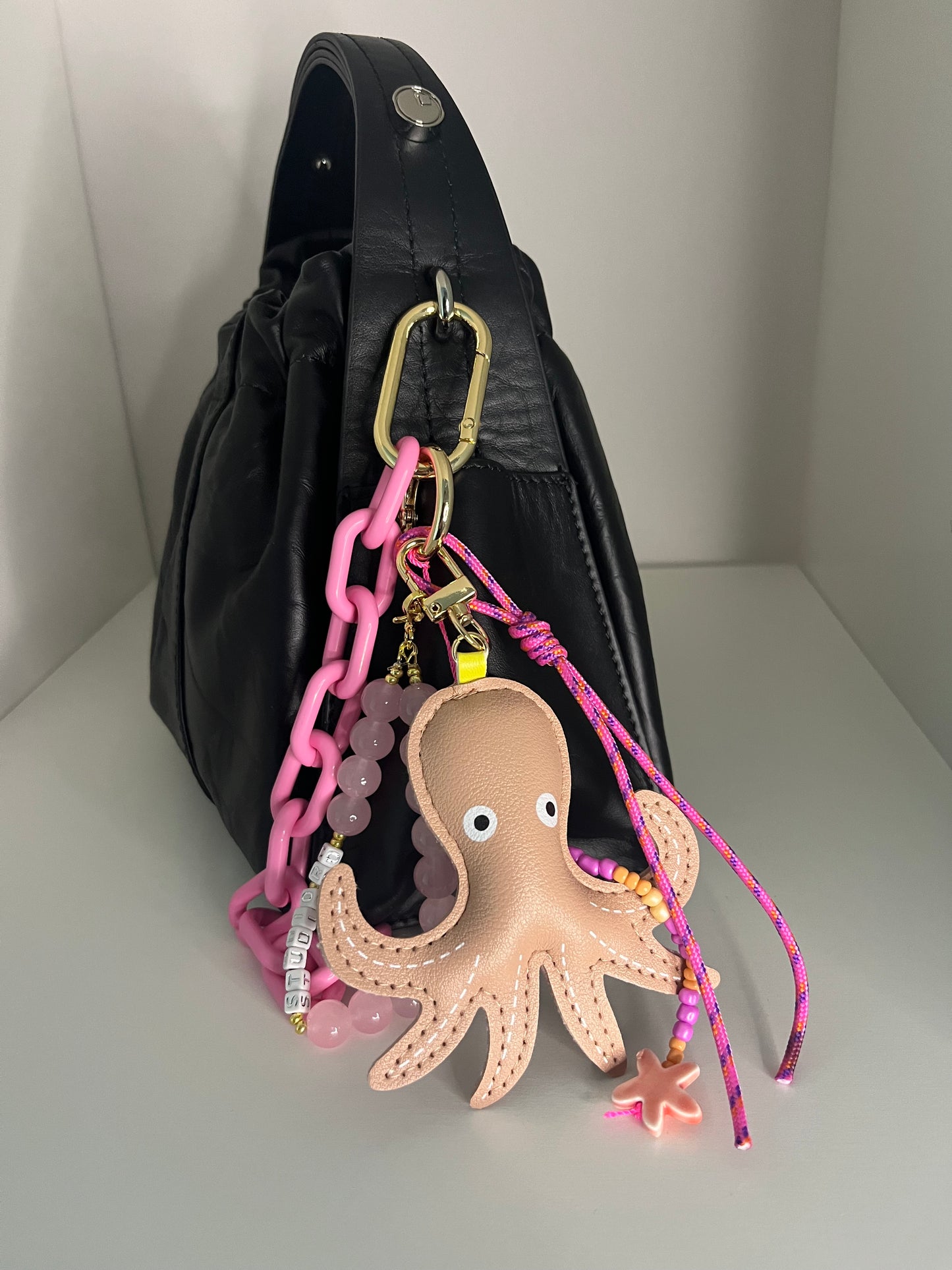 Pendant for bag - Pink octopus
