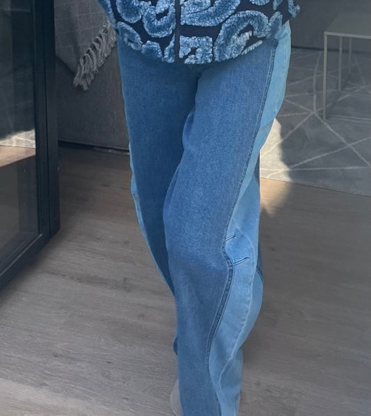 Ayla denim pants two tones