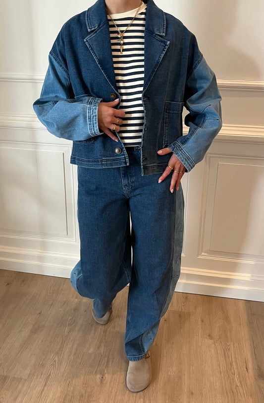 Ayla denim jacket two tones