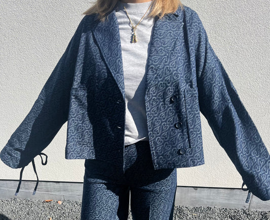 Leila denim jacket heart
