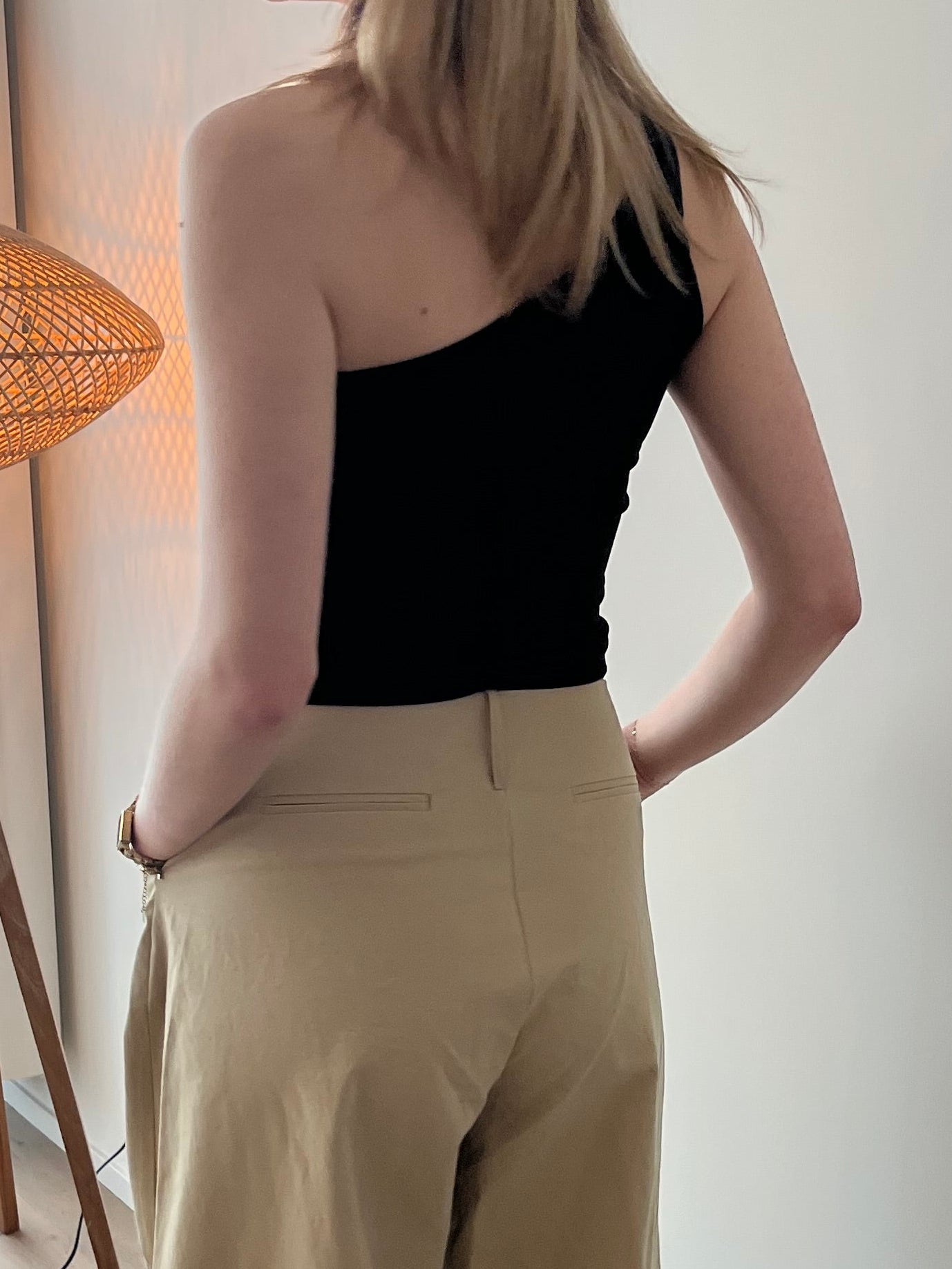 Diagonal Shoulder tank top