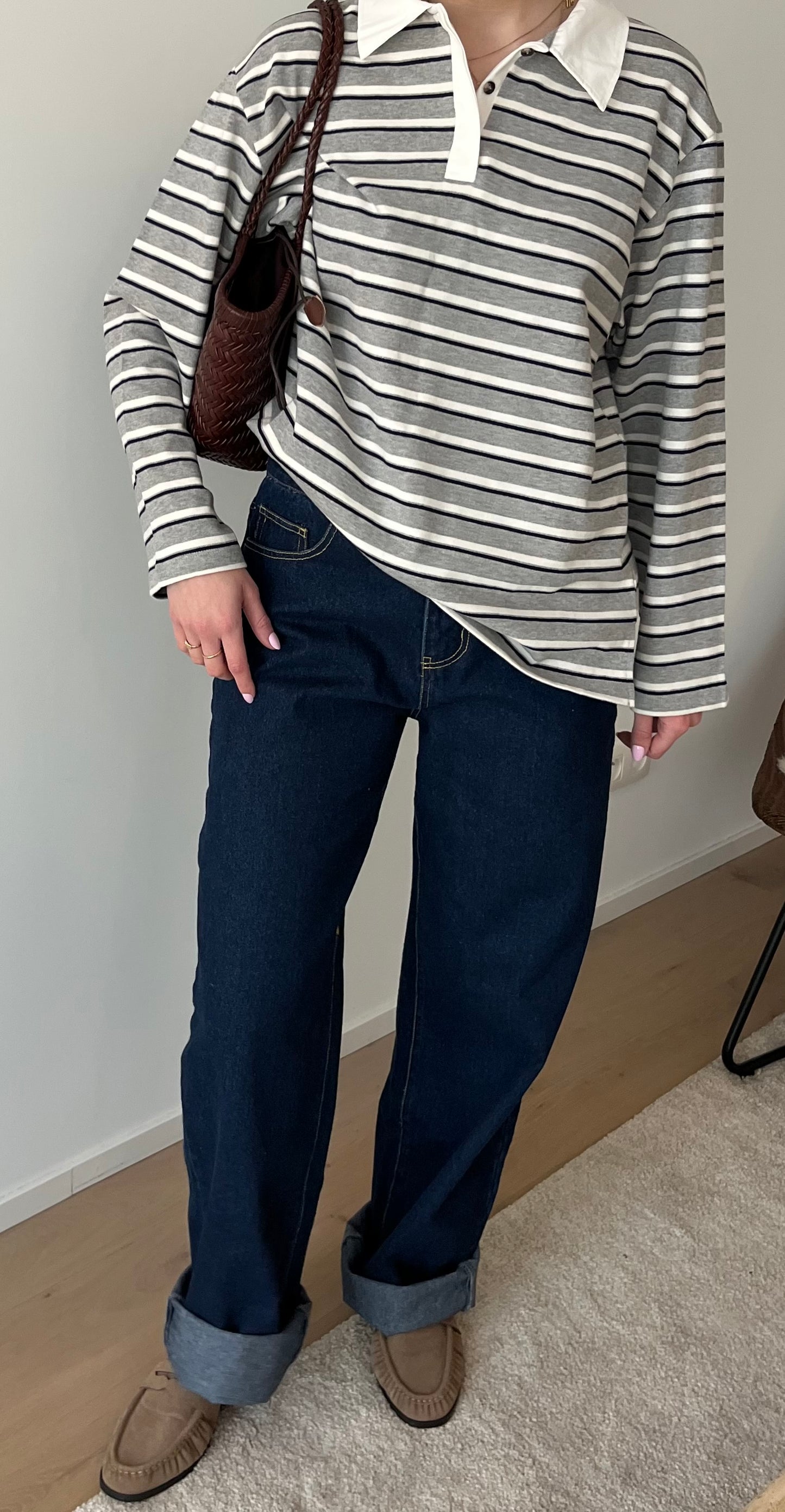 Belian striped polo sweatshirt