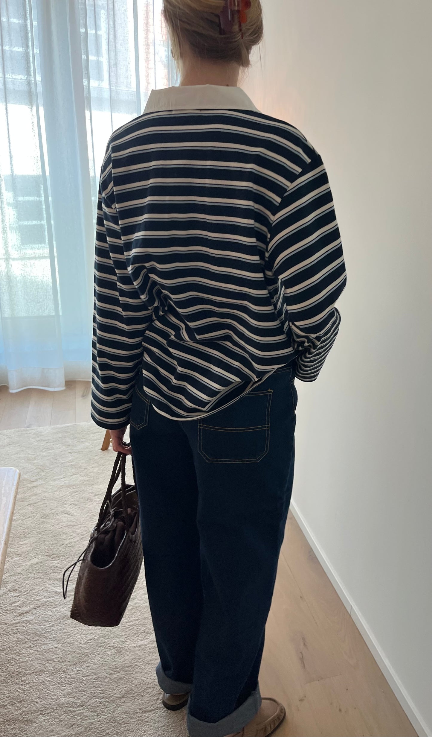 Belian striped polo sweatshirt