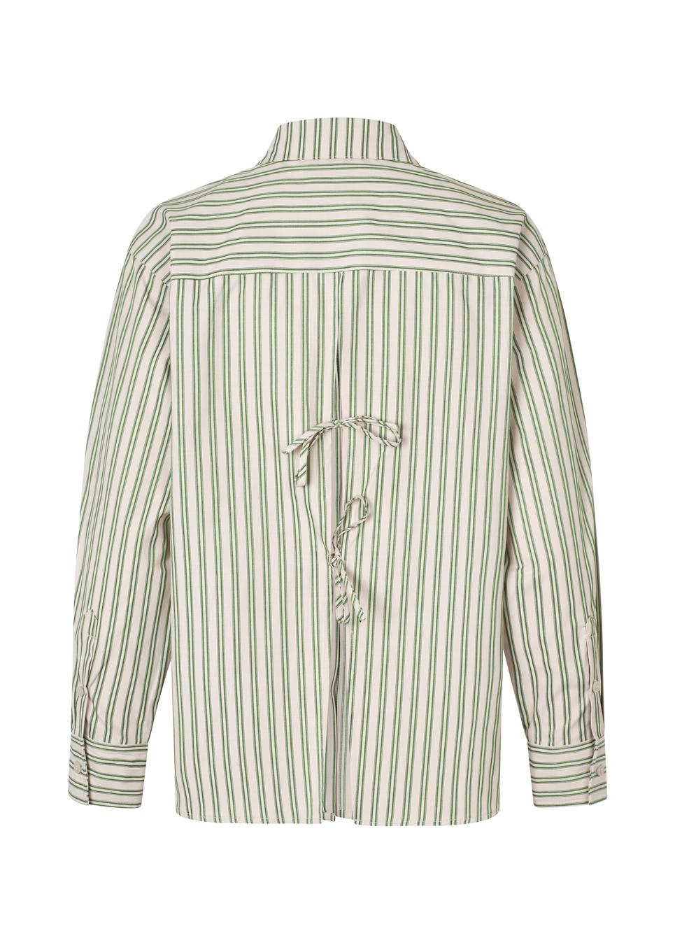 Melanie green striped shirt
