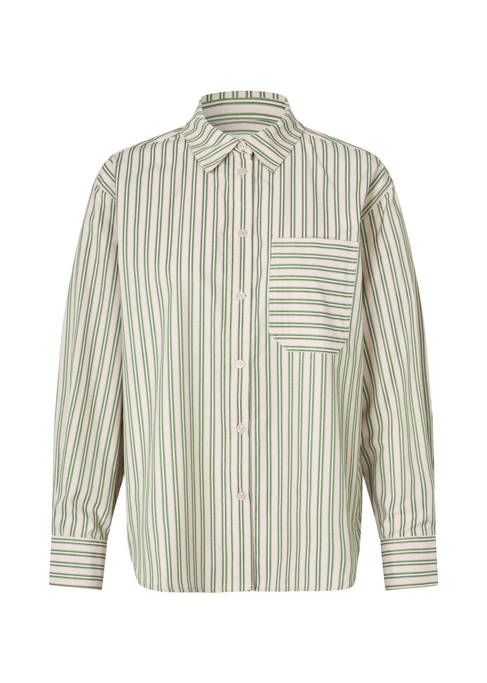 Melanie green striped shirt