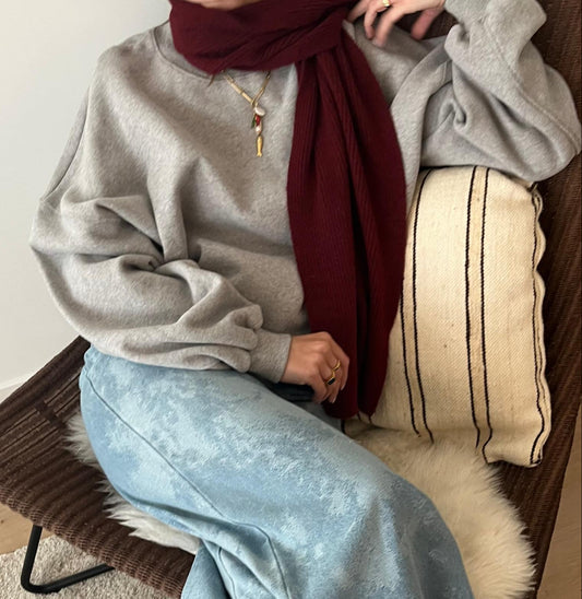 Monro scarf burgundy