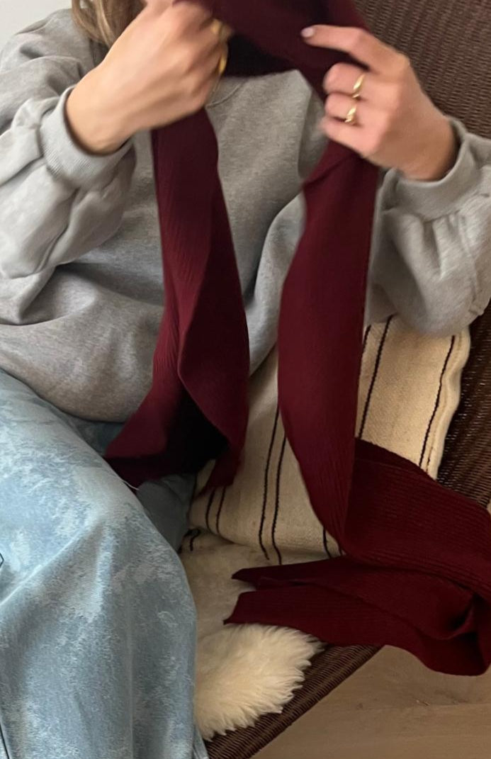 Monro scarf burgundy