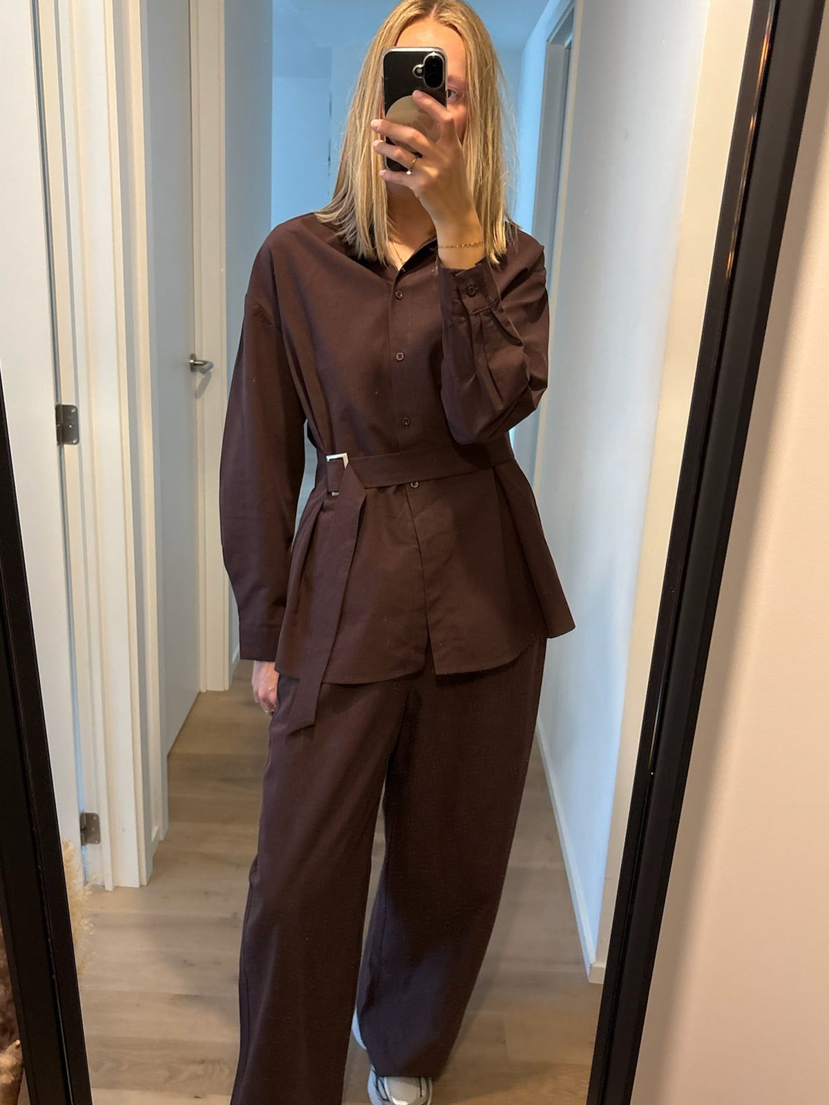 Plum blouse long sleeves